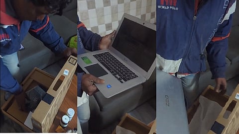 மாற்றி அனுப்பப்பட்ட லேப்டாப்