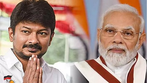 அமைச்சர் உதயநிதி -  பிரதமர் மோடி