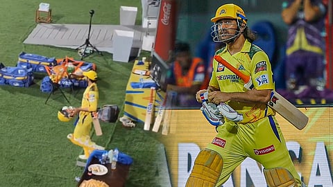 dhoni entry