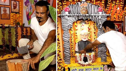 பாஜக பிரமுகரின் முகம்சுளிக்க வைக்கும் செயல்