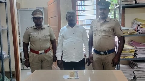 Accused with police