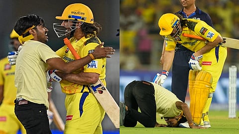 dhoni with fan