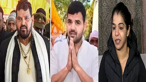 பிரிஜ் பூஷன், கரண் பூஷன், சாக்‌ஷி மாலிக்