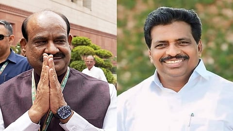 ஓம் பிர்லாவும்,  கொடிக்குன்னில் சுரேஷூம் 
