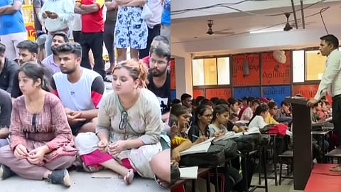 டெல்லி பயிற்சி மையங்களில் மாணவர்கள்