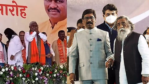 சம்பாய் சோரன், ஹேமந்த் சோரன், ஷிபு சோரன்