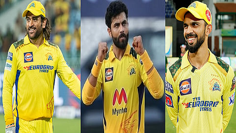 dhoni - jadeja - ruturaj
