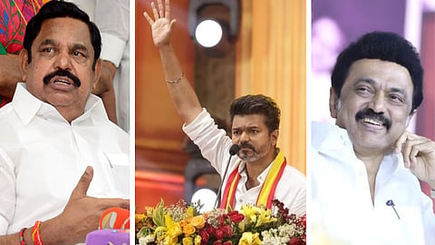 எடப்பாடி பழனிசாமி - விஜய் - மு.க.ஸ்டாலின்