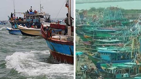 மீன்பிடிக்க செல்லாத  மீனவர்கள்