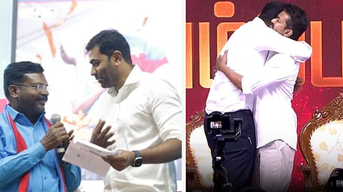 திருமாவளவன் - ஆதவ் அர்ஜுனா - விஜய்