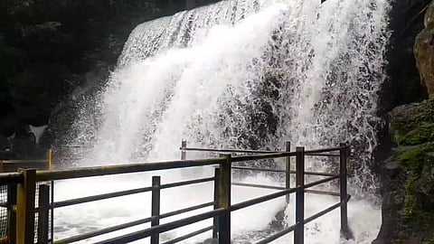 சுருளி அருவியில் வெள்ளப் பெருக்கு