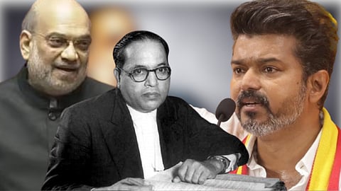 அமித்ஷா, டாக்டர் அம்பேத்கர், விஜய்