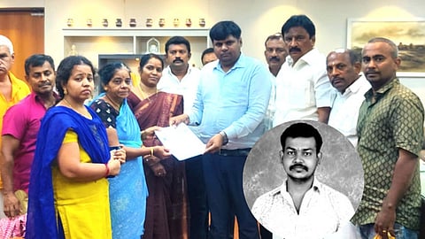  விக்னேஷின் உறவினர்கள் நெல்லை மாவட்ட ஆட்சியரிடம் மனு