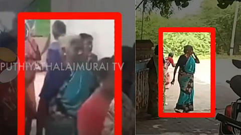 ஊராட்சி ஒன்றிய அலுவலகத்திற்கு கிராம மக்களுடன் வந்த சீமானின் தாயார் அன்னம்மாள்