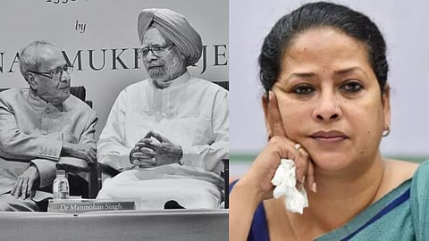 Pranab Mukherjee Manmohan Singh and Sharmistha Mukherjee