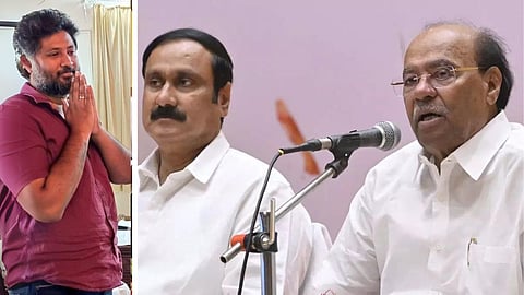 பாமக-பொதுக்குழு மேடையில் ராமதாஸ் மற்றும் அன்புமணி இடையே வார்த்தை மோதல்