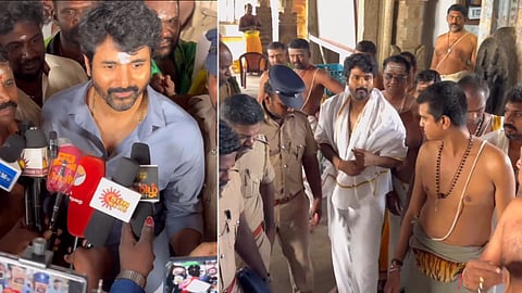 திருசெந்தூர் முருகன் கோயிலில் நடிகர் சிவகார்த்திகேயன் 
