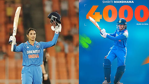 smriti mandhana scored fastest 4000 ODI runs