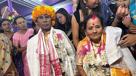 assam old age home inmates tie the knot