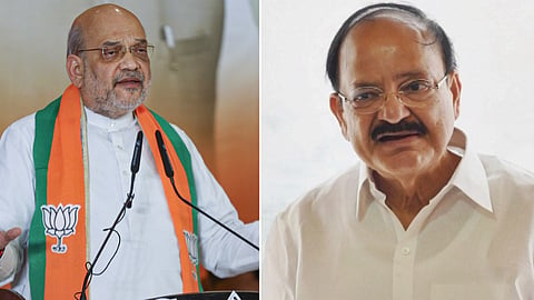 அமித் ஷா - வெங்கையா நாயுடு 