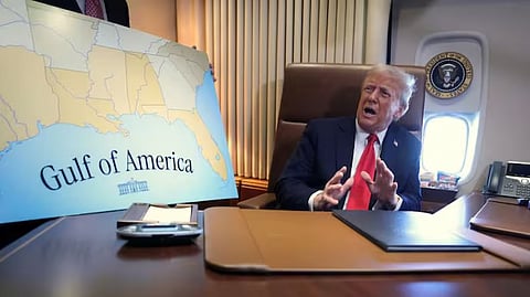 donald trump signature on renaming gulf of mexico 