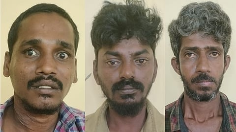  இரும்பு பொருட்களை திருடிச் சென்ற 3 பேர் கைது