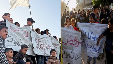 Palestinians in Gaza protest against Hamas 