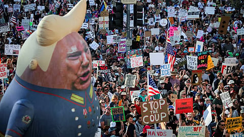 20000 employees laid off in usa and peoples protest on against trump