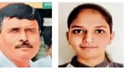 தந்தை போன்ஸ்லே மற்றும் சாதனா  உயிரிழந்த மாணவி