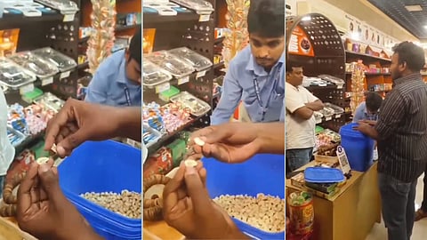 பாளையங்கோட்டை உணவுப்பொருளில் நெளிந்த புழுக்கள்