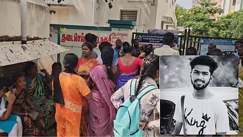 படுகொலை செய்யப்பட்ட தாமரைச்செல்வன் (உள்படம்)