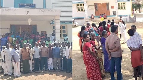 போராட்டத்தில் ஈடுபடும் பொதுமக்கள்