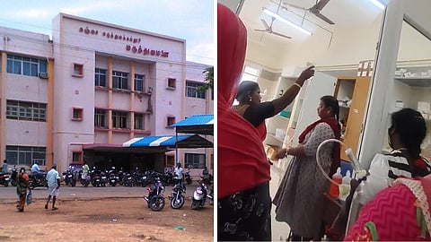 நோயாளிகளை நிற்கவைத்து ட்ரிப்ஸ் செலுத்தி செவிலியர் அலட்சியம்