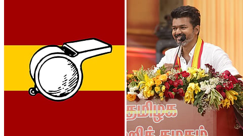 தவெகவின் விசில் சின்னம் வெற்றி சின்னம் என நிர்வாகிகள் பேச்சு