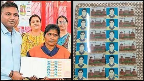 TN sanitation worker padma honoured with postage stamp