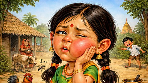 a child with mumps