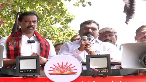 Thirumavalavan Campaigns for DMK’s I.P. Senthilkumar