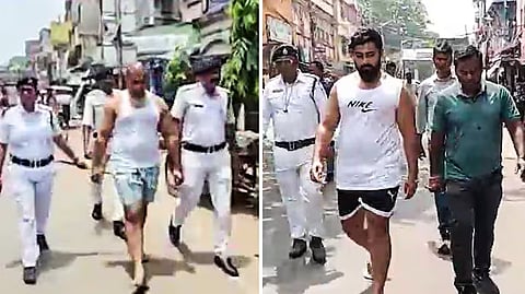 West Bengal police parades criminals in vest, underwear