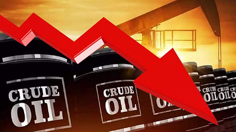 Crude oil prices down