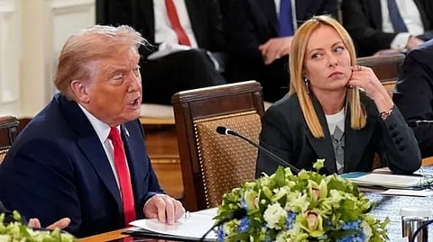 US President Donald Trump again feud with Italy PM Giorgia Meloni