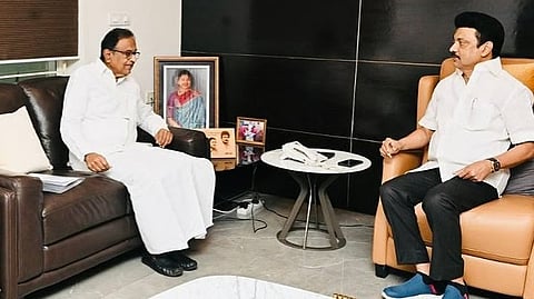 P Chidambaram MK Stalin Meets