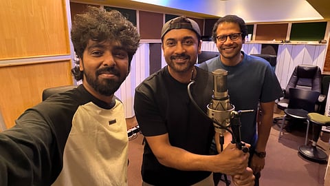 Suriya sung a song for Vishwanath & Sons