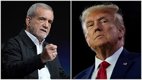 Masoud Pezeshkian & Donald Trump 