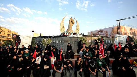 Khamenei's Ringed Hand in Iran:Giant Sculpture Rises in Just Four Days