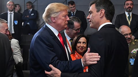 Trump and Pedro Sánchez