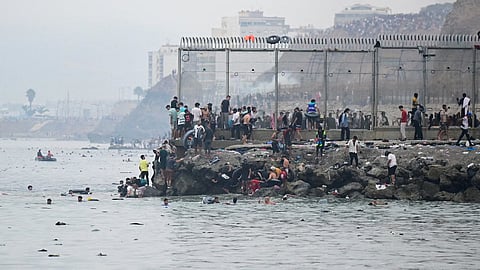 Thousands of Migrants Enter Spain's Ceuta from Morocco