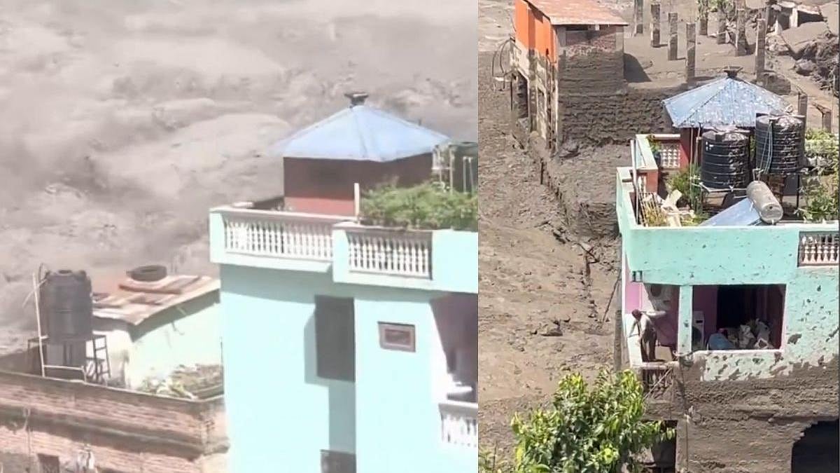 நேபாளம்| கோர வெள்ளத்தை எதிர்த்து நின்ற வீடு.. இணையத்தில் வைரல்!