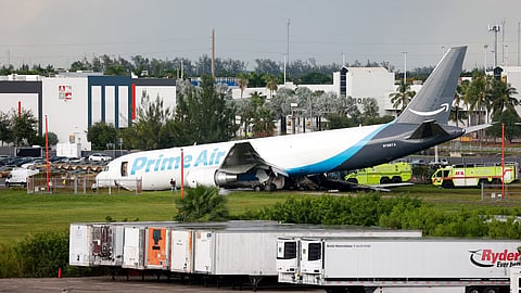 Amazon  Plane Crashes in Miami, Five Killed