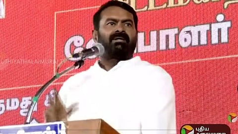 Seeman Sings for NTK Candidate Karthika in Dharapuram Campaign