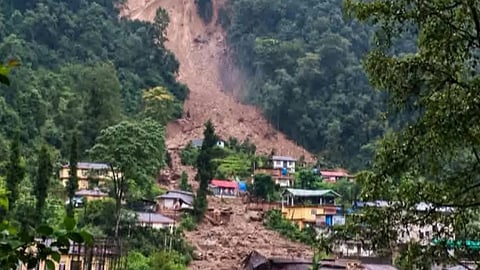 A massive landslide has occurred in Sikkim